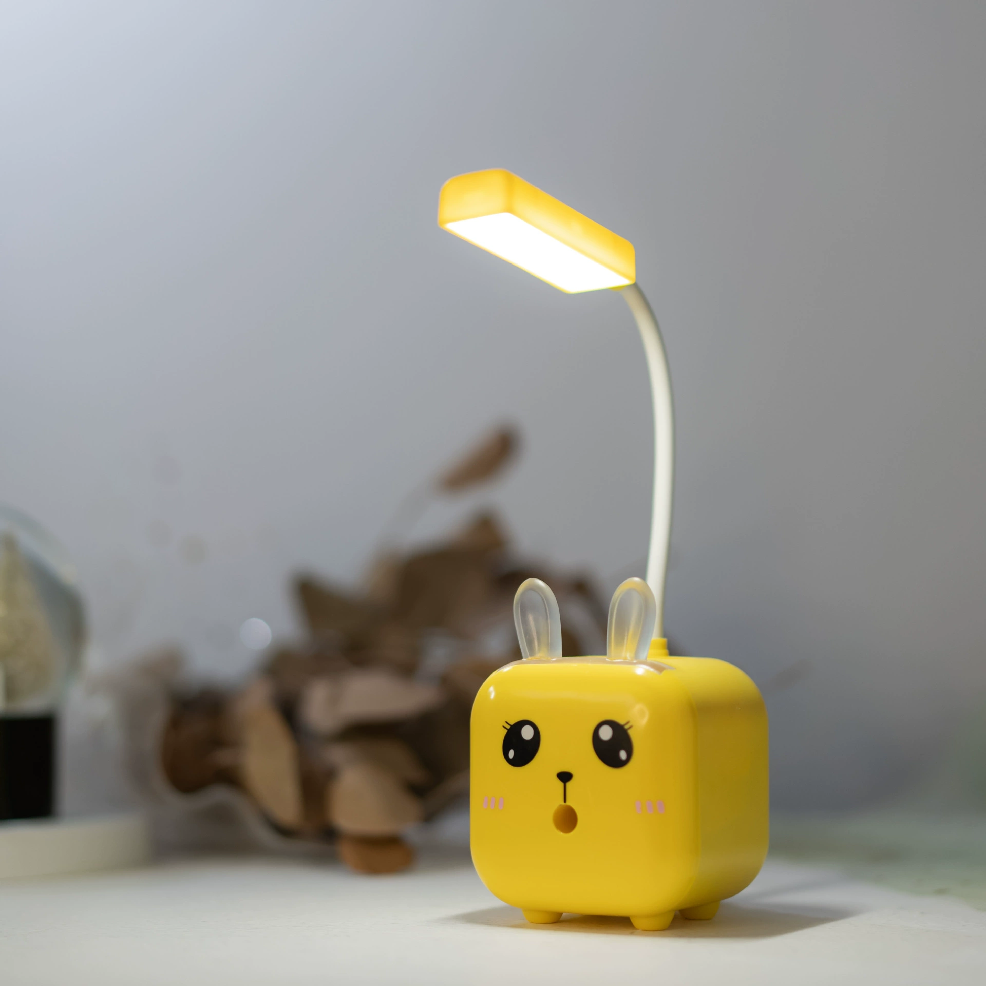 Creative table lamp charging, pens holder, sharpener for students, cute lights, Birthday gift