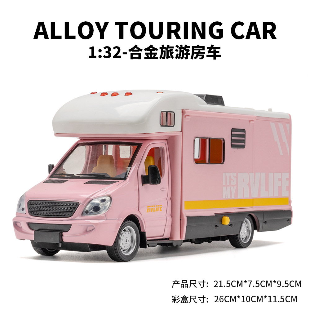 Cailixin aleación modelo de coche 1:32 camping RV sonido luz Tire hacia atrás coche de juguete música modelo decoración colección