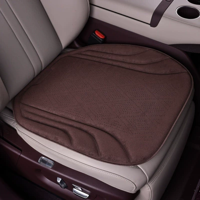 Seat Cushion, Warm and Non-Slip: Seat cushion, seat cover - brown-single-cushion-drilling-holes