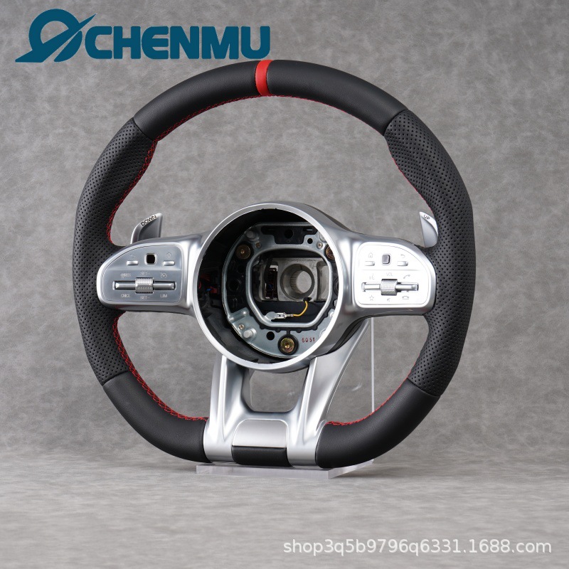 Suitable for modification of Mercedes-Benz old models BCEG-class CLA CLE GLA GLC GLE with 809 full-leather red label steering wheel