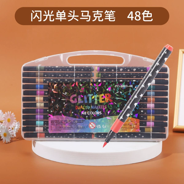 48 single-head fine-bar glitter pens