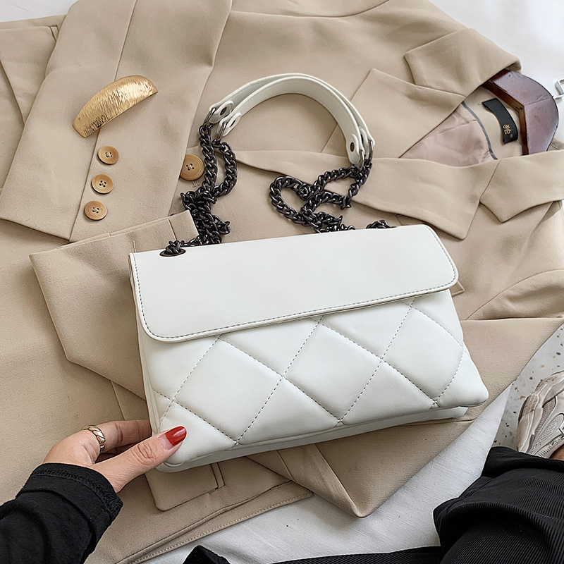 Nuevo rombo cadena pequeña bolsa para las mujeres 2024 Internet celebridad nueva moda estilo coreano todo partido hombro crossbody moda pequeña bolsa cuadrada