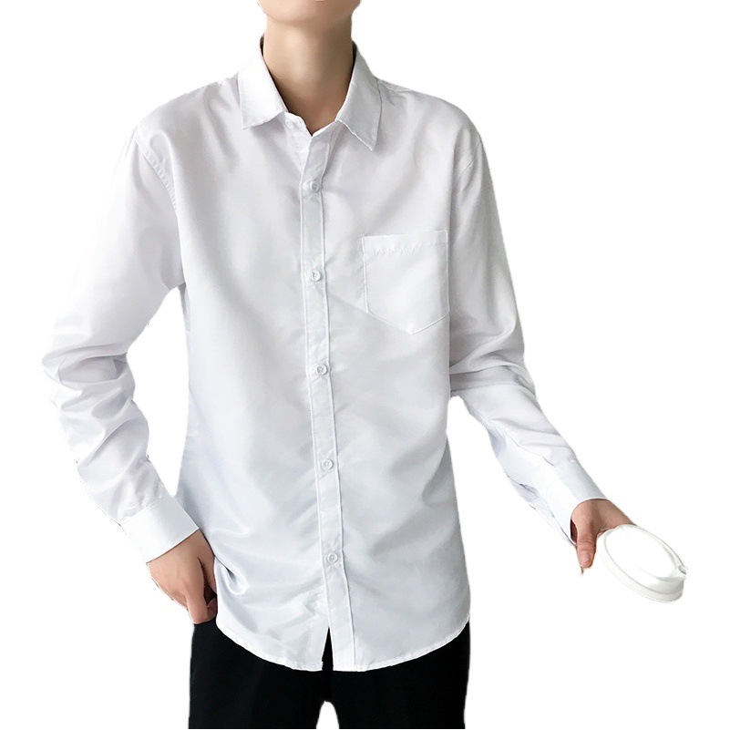 Camisa blanca de los hombres de manga larga slim fit no planchar ropa formal de negocios ropa de trabajo profesional mejor hombre traje camisa de los hombres