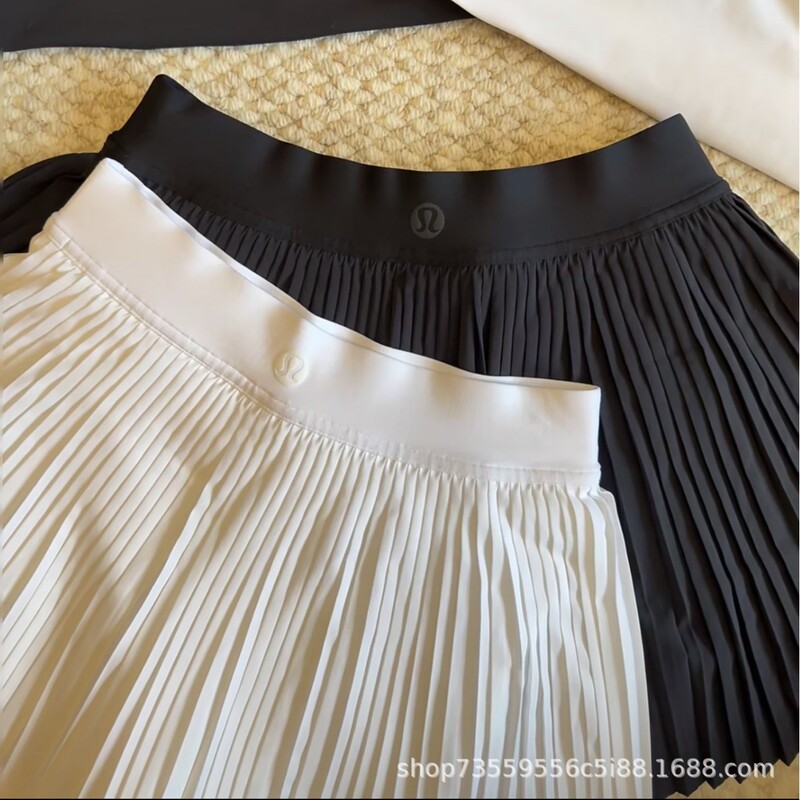 Lulu-Style Sports Pleated Skirt, High-Waisted Tennis Skirt, Women's Accordion Short Skirt, Outdoor Sports Fashion Short Skirt Lulu-Style Sports Pleated Skirt, High-Waisted Tennis Skirt, Women's Accordion Short Skirt, Outdoor Sports Fashion Short Skirt