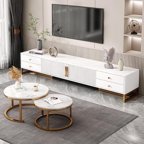TV cabinet simple modern living room home small apartment floor-standing long cabinet light luxury coffee table TV cabinet combination