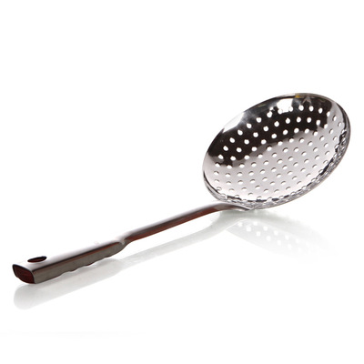 household Leaky spoon Long handle thickening Large Stainless steel Lo mein spoon Fish dumplings Colander Fried Spicy and spicy kitchen Supplies