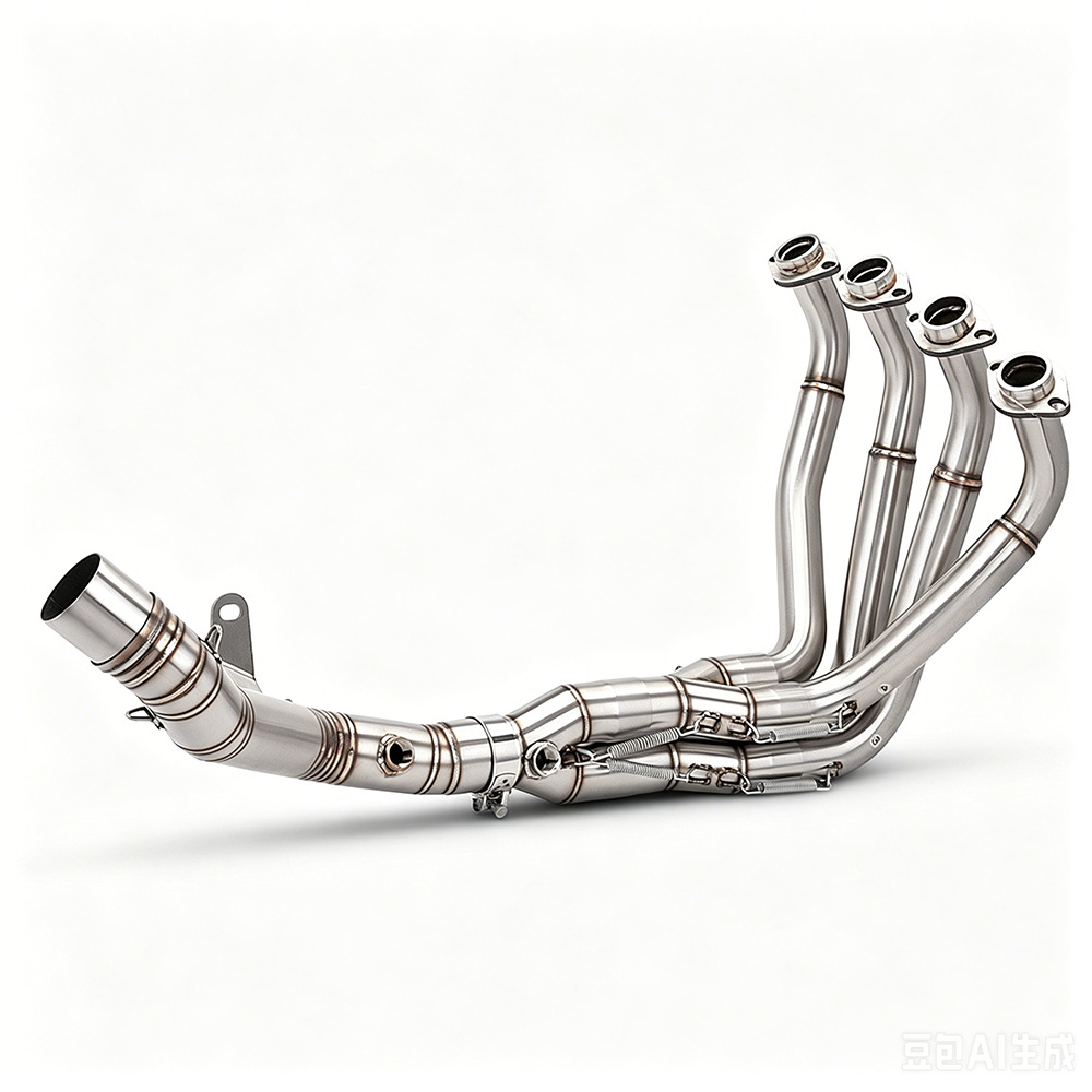 51mm Diameter Kawasaki Z900 Exhaust Pipe Modified Front Section Z900 Se Stainless Steel Blue-Tinted External Exhaust Pipe
