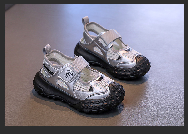 Kids Outdoor Sport Sandals With Closed Toe And Adjustable Straps_voghion.com