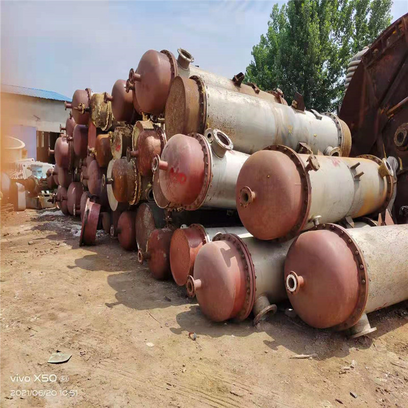 二手不锈钢冷凝器 钛材列管冷凝设备 卧式换热器 正常工作