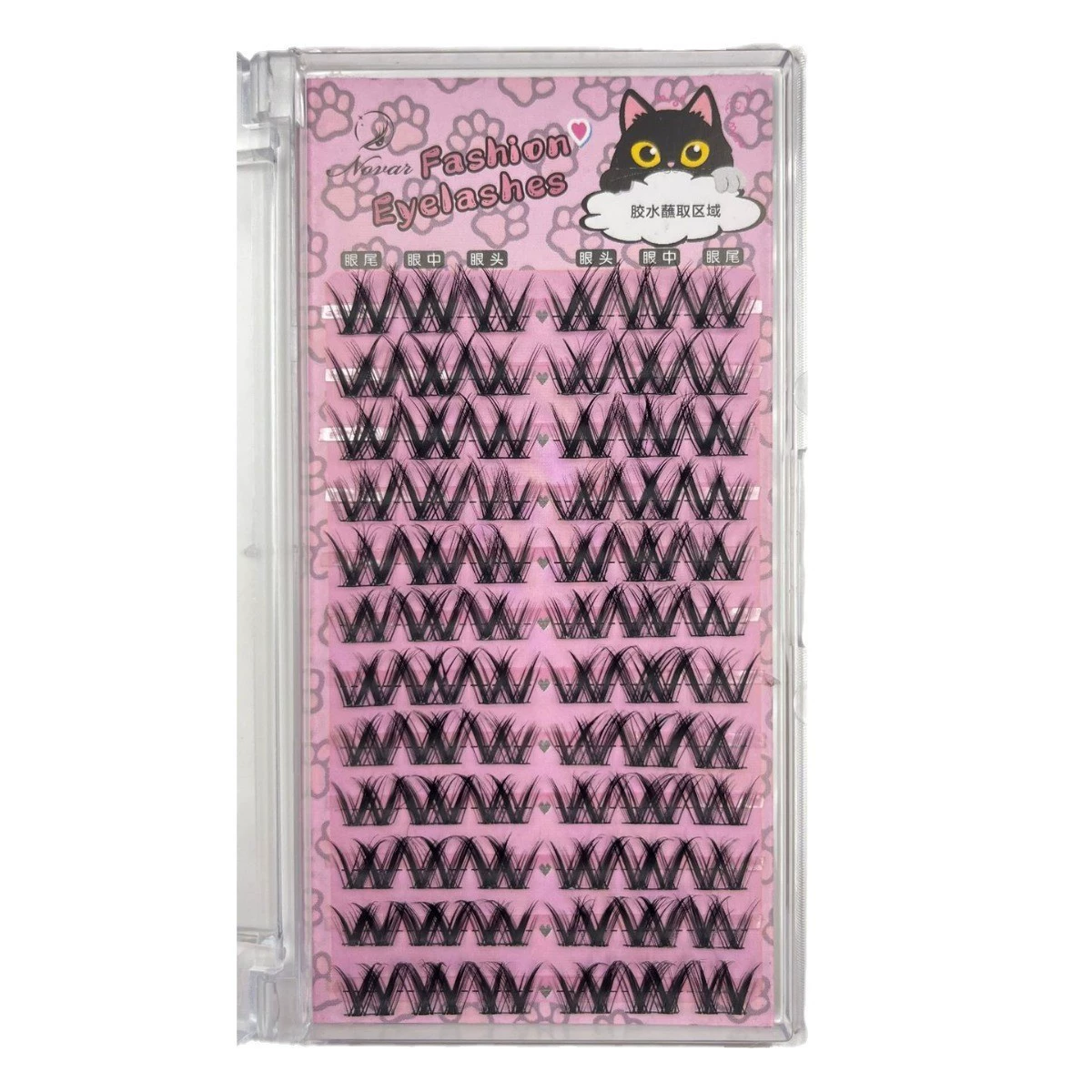 Dense curling false eyelashes, European style