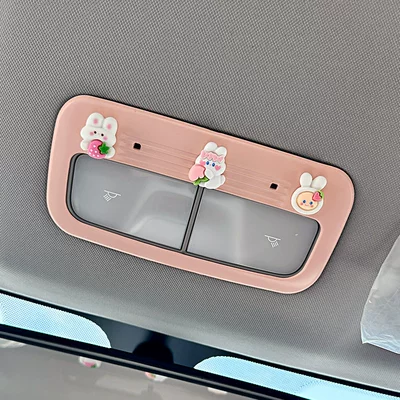 Suitable for 26/27 Geely Xingyue Other Automotive Interior Supplies - star-wish-exclusivepeach-rabbit-reading-lamp-frame-pink