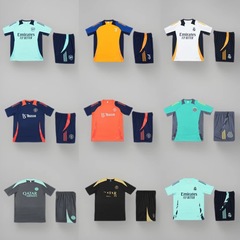 半袖サッカートレーニング服スポーツ男女レジャーサッカー服ブラジルドイツポルトガル試合前トレーニングコート