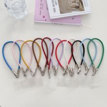 新款皮质手绳短绳手机挂绳防丢手腕绳钥匙扣男女通用双扣手绳