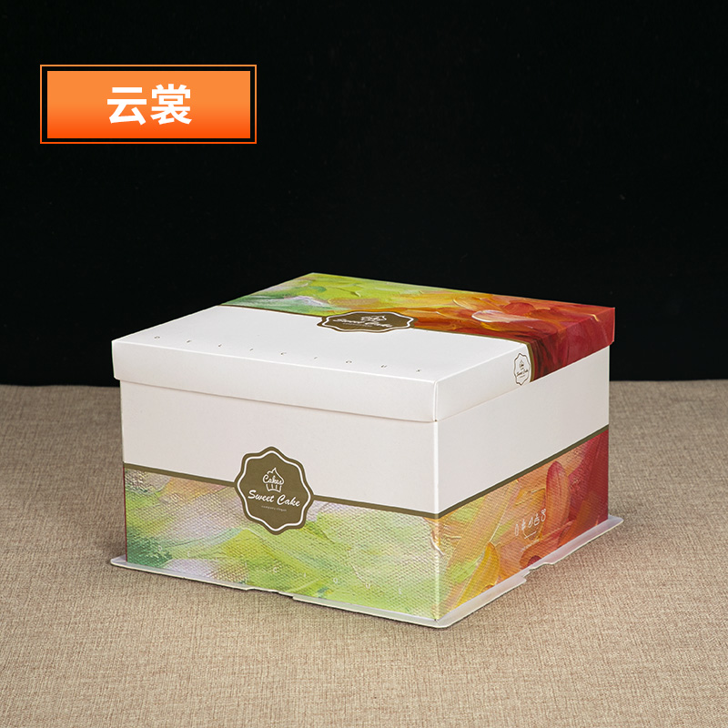 Caja de embalaje de pastel 6 pulgadas 8 pulgadas 10 pulgadas 12 pulgadas 14 pulgadas caja cuadrada de cartón de cumpleaños caja redonda caja de embalaje de pastel