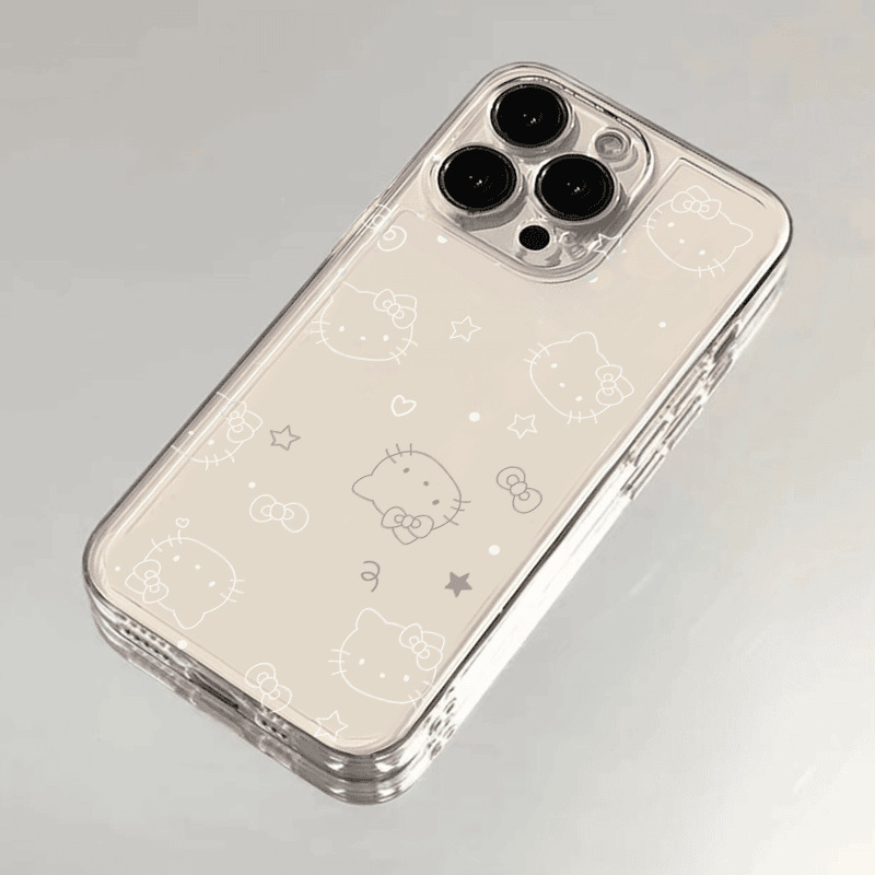 Star Kt Cat Is Suitable for Apple 17Promax Phone Case Iphone16Plus Simple 15 Cute 14 Transparent 13