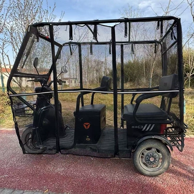 Summer sunshade and sunscreen net for electric tricycles, fully enclosed electric recreational vehicles, sun protection, mosquito prevention, and heat insulation sunshade cloth (Avtomobil yan çətirləri) - small-holes-hard-and-breathable-no-dizziness-175cm-long70cm-wide-separate-sun-protection-net-curtain
