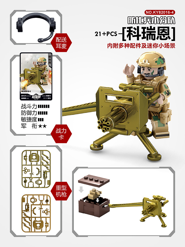 KaiZhi kompatibel LEGO 82015 Wolf Weiblich Wildnis Team Militär Minifigur Bausteine Kinder Bildungs Montage Spielzeug.