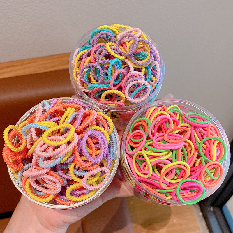 Banda de goma para niños no daña cabello de niña bebé elástico pulgar anillo para el cabello de bebé cuerda de la cabeza banda de goma adornamiento para el cabello