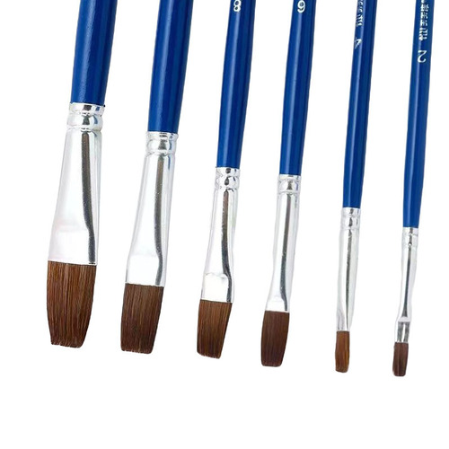 Tiantianlian 0748 Wolf Hair Mixing Brush Gouache Oil Brush Set 6 Set Brush Paint