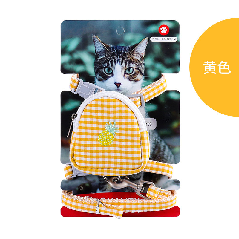 Suministros para mascotas nuevo estilo cuerda de tracción para gatos correa para el pecho en forma de I mochila anti-caída cuerda para gatos de viento de hadas ajustable
