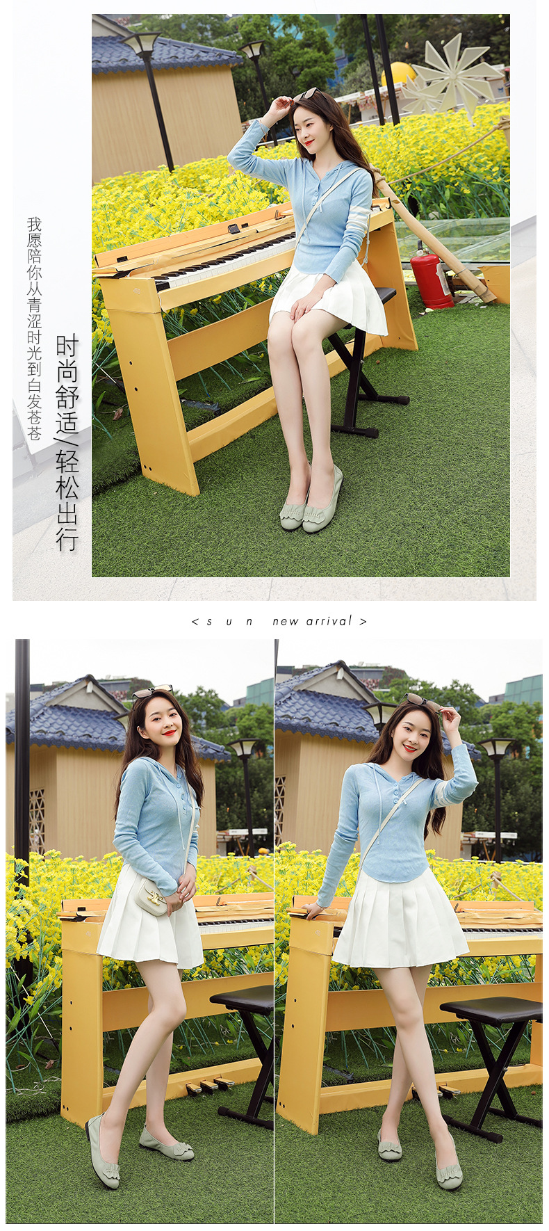 Giày lười nữ da thật mũi tròn đế mềm cổ thấp form rộng — màu be chi tiết 47