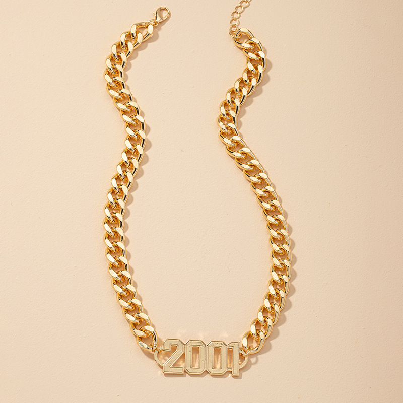 Fashion Era Number 2001 Metal Fashion Necklace display picture 6