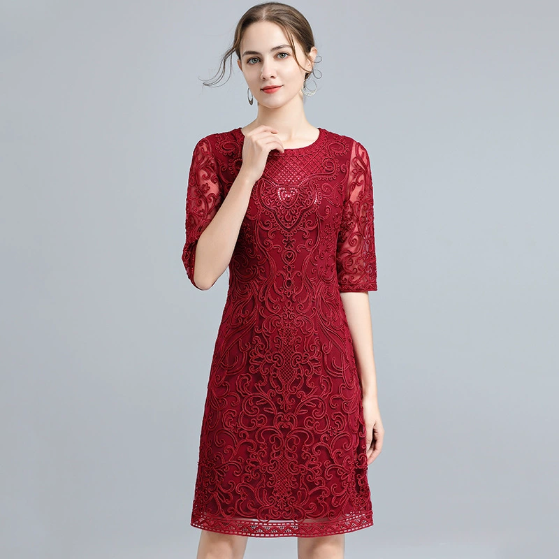 Шэньчжэнь бренд плюс размер женщин свадьба мать-в-законе осеннее платье темперамент поколение волос