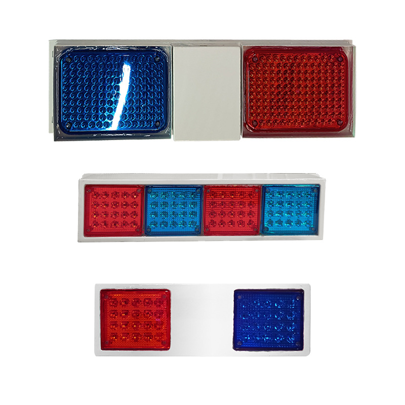 Indicador de advertencia estroboscópico LED personalizado construcción de luz de señal estroboscópico rojo y azul 12V integrado en la cabina de guardia