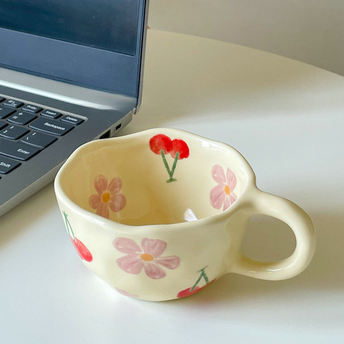 Couple Cup Summer Autumn Cups Water Cup Office Coffee Cup Mug Korean Style Ceramic for Women