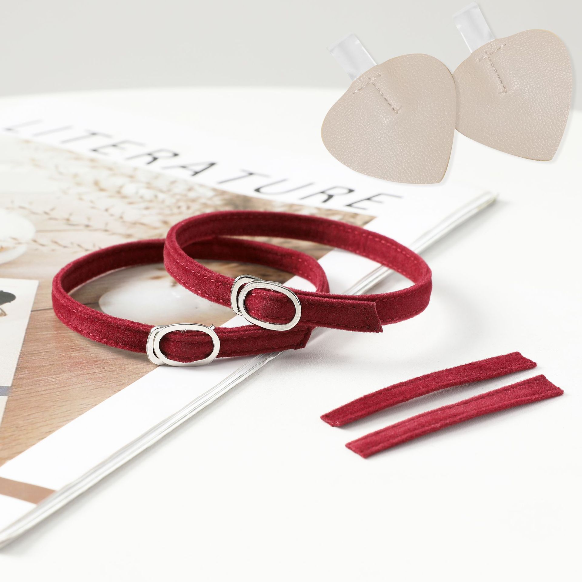 Venta al por mayor parche sin costuras con cordones anti-caída tacón alto invisible con cordones perezosos sin tacón transparentes zapatos de una sola capa anti-caída zapatos de terciopelo