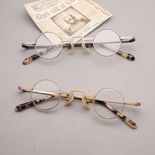 日系小众复古镜框民国小圆框文艺个性太子圆眼镜架男女金属近视架