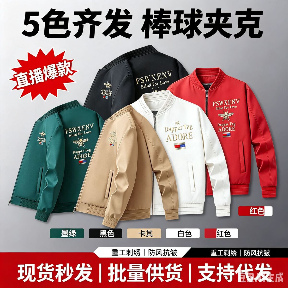 连帽男式夹克产品展示图