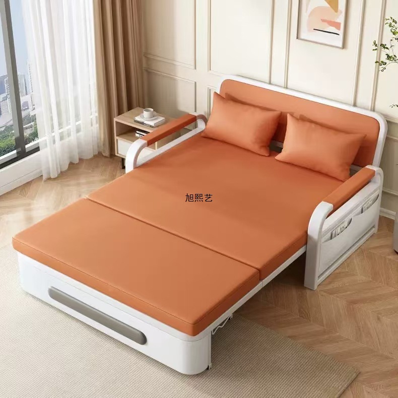 2025 Retractable Bed Sofa Bed Folding Bed Multi-Functional Foldable Dual-Purpose New Living Room Balcony Single Small Apartment