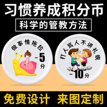 幼儿园培训班小学生鼓励币乐学卡奖励币不听话批评卡惩罚币扣分卡