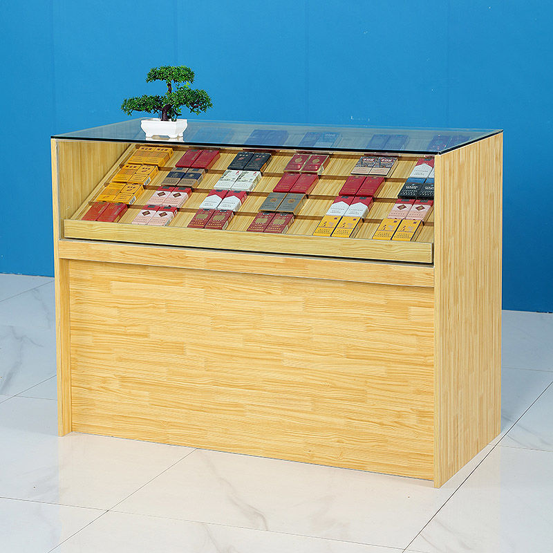 木质烟柜超市便利店柜台小卖部香烟柜玻璃推拉烟柜收银组合一体