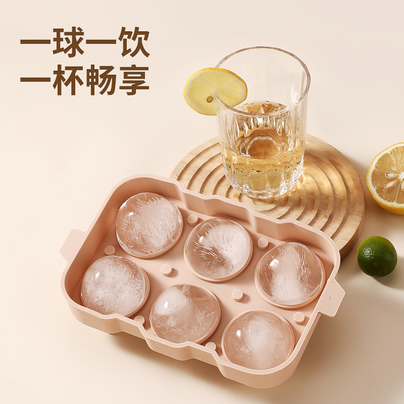 Molde de cubitos de hielo de silicona, un botón, desmoldeo, caja de hielo de goma suave con tapa de apertura gratuita para el hogar, caja de hielo de presión con tapa