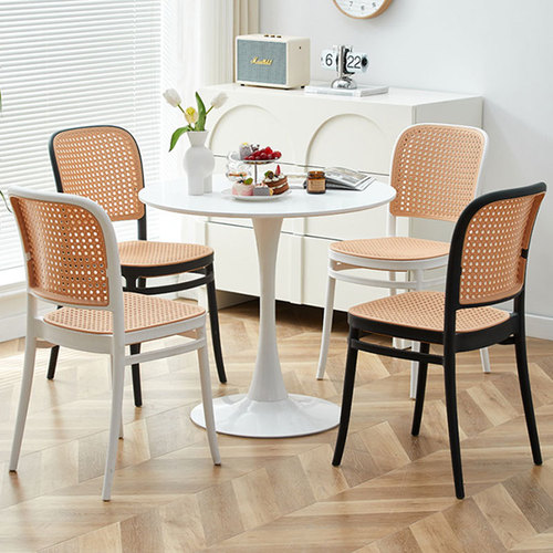 Imitation wicker chair, minimalist Nordic home-use designer dining chair, internet celebrity café hotel leisure internet celebrity antique chair