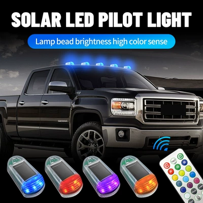 Solar Truck Top Mouse Light Remote Cab Marker Roof12LED Light F150 Truck RAM (Roof Light)