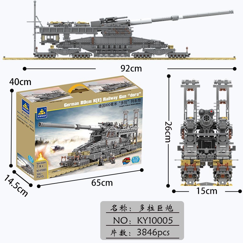 Kaizhi 10005 dora train cannon 3863 particles [exquisite gift box]