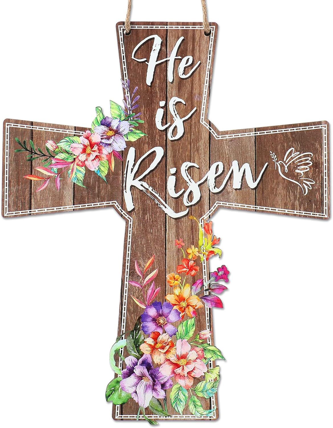 跨境外贸墙面装饰创意十字架挂件木质工艺品家居派对布置挂饰