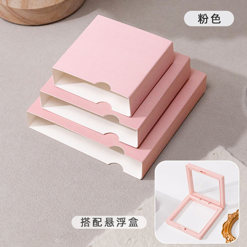 Cubierta de papel rosa (incluida la Caja de suspensión); 7*7*2cm