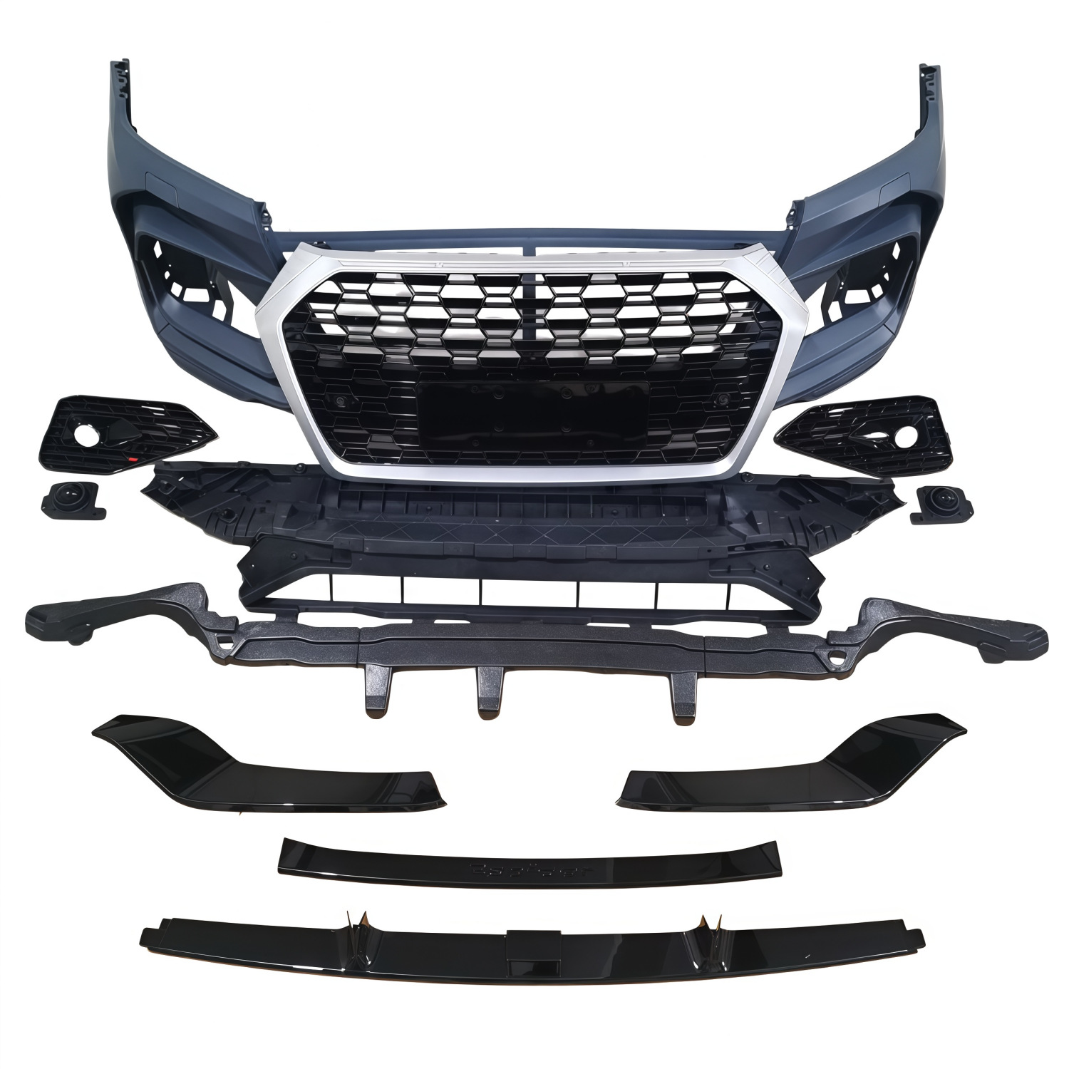 2018-2020 Models Suitable for Audi Q5L Modified Rsq5 Front Bumper Assembly, Large Surround Front Bumper, Front Grille
