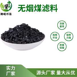 0.6-2mm无烟煤颗粒 高碳含量低灰分水处理过滤无烟煤水洗滤料