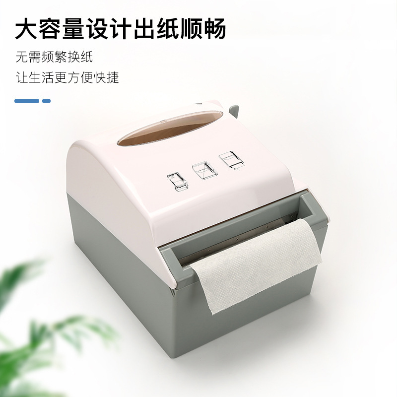 Nuevo tipo de inodoro caja de papel de rollo de inodoro público caja de papel de limpieza de mano hotel de pared bandeja de toallas comerciales de papel doméstico