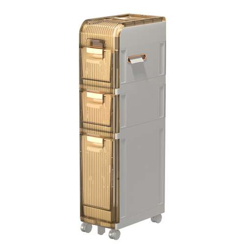 Bathroom gap storage cabinet drawer-type household toilet narrow gap plastic storage cabinet bathroom gap storage shelf