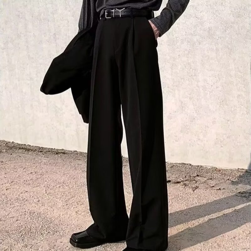 Korean Style Design Sense High Waist Suit Pants Men's Dape Sense Advanced Sense Spring and Autumn Casual Loose Straight Pants Summer Style