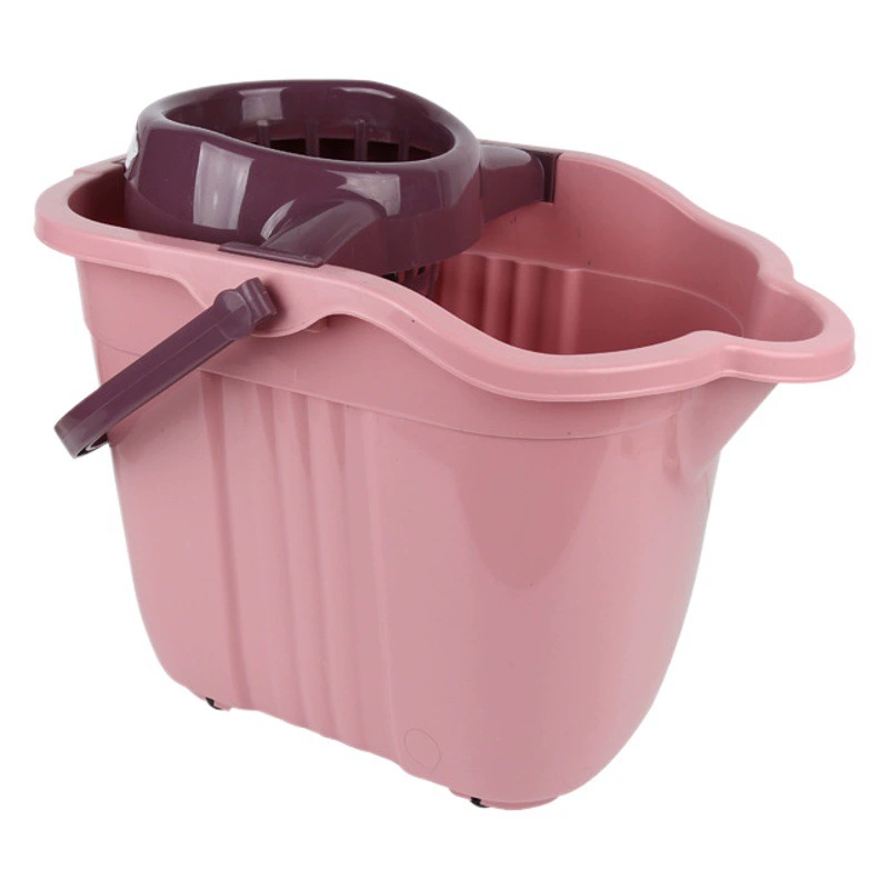 Бытовое утолщенное ведро для швабры с колесами Пластиковая вращающаяся Швабра Одно ведро Ведро для ручной сжимания Ведро для швабры