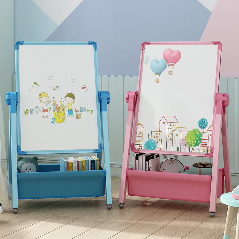 Tablero de dibujo para niños de cuatro patas, soporte magnético sin polvo, tipo de soporte, pizarra de escritura para bebés domésticos, caballete borrable de graffiti