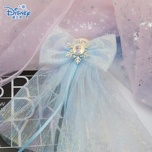 Disney Children's Hair Accessories Frozen Elsa Hair Clip Girls Baby Cute Headwear Head Scarf