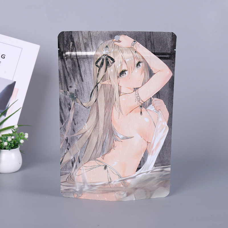 工厂批发磨砂铝箔自封袋 cpp拉丝膜包装袋 面膜包装袋可定 制图案